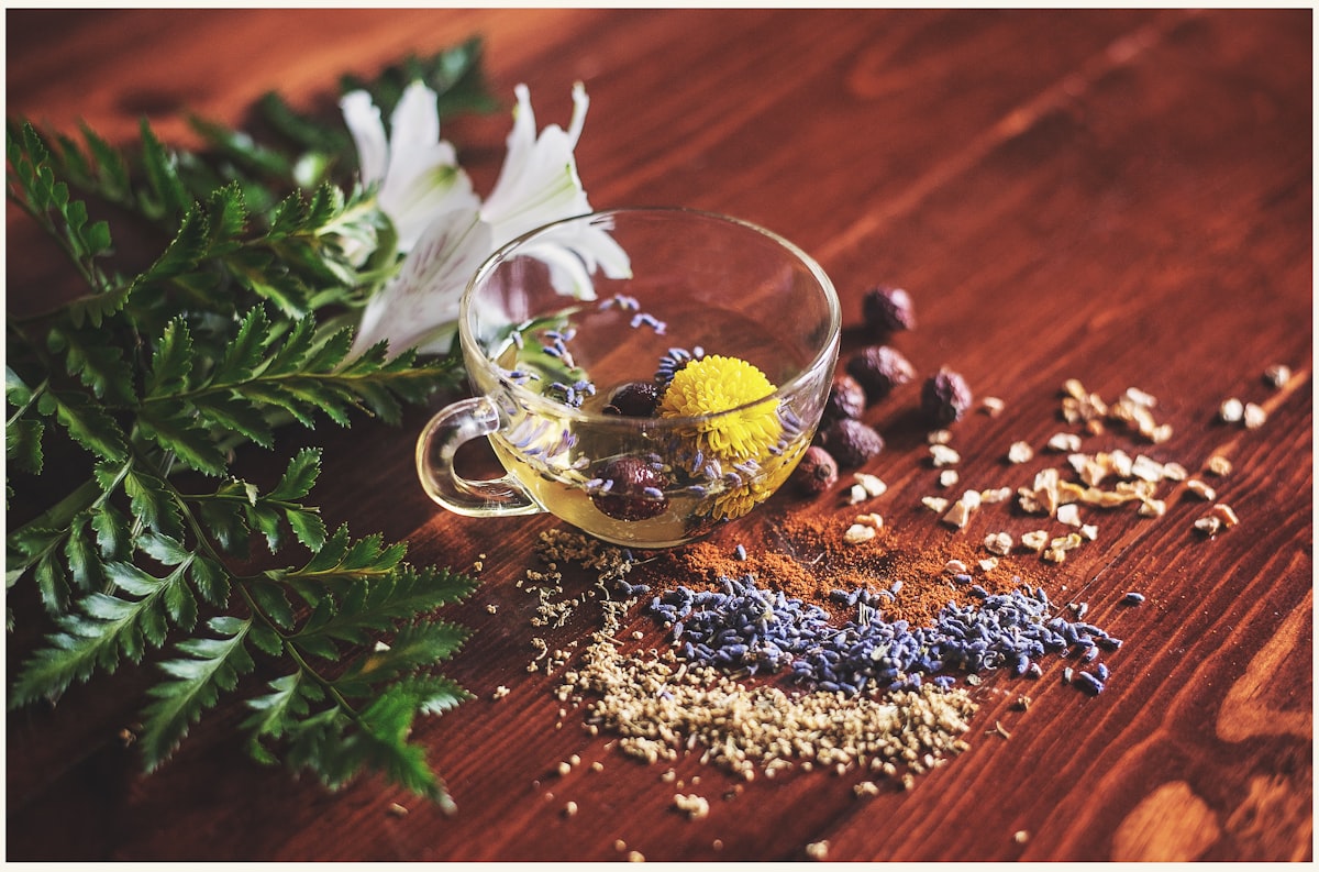 Tisana allo zenzero e limone con fette di agrume